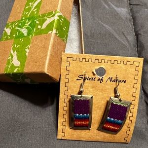 Spirit of nature knit earrings NWT and gift box